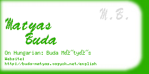 matyas buda business card